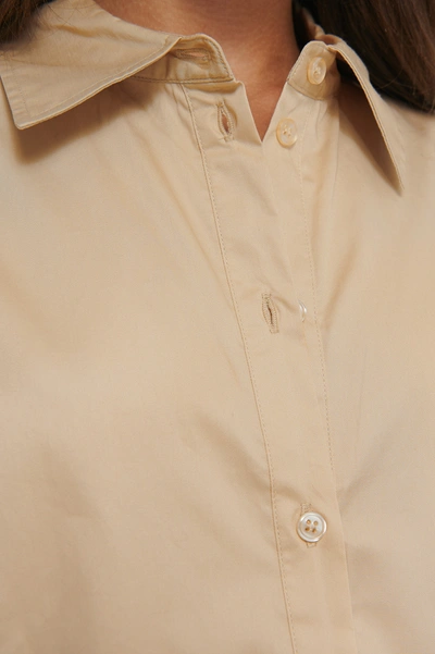 Shop Na-kd Reborn Classic Cotton Shirt - Beige
