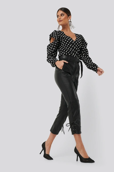 Shop Chloé Cut Detail Dotted Blouse Black