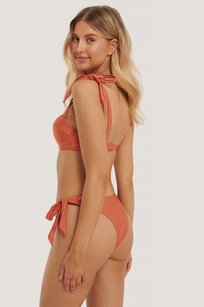 Shop Na-kd Aino Rossi Tied Side Bikini Bottom Orange