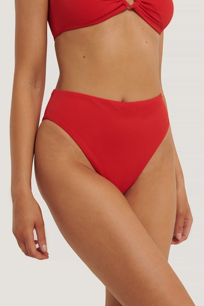 Shop Na-kd Karina Tschäry High Waist Bikini Bottom Red