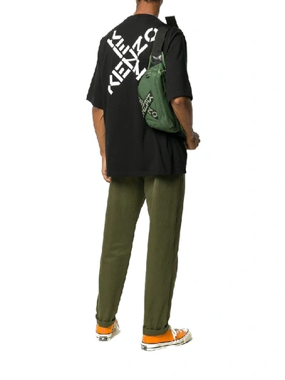 Shop Kenzo Men's Green Polyester Belt Bag