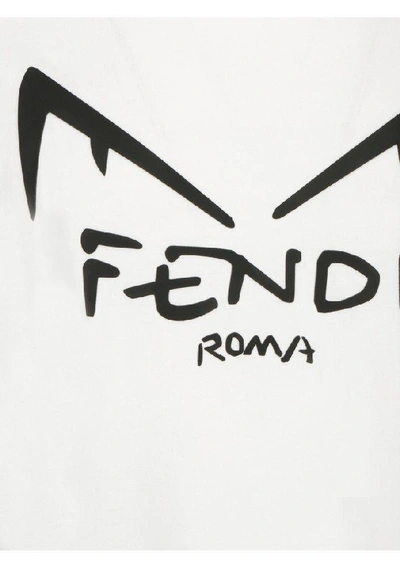 Shop Fendi Men's White Cotton T-shirt