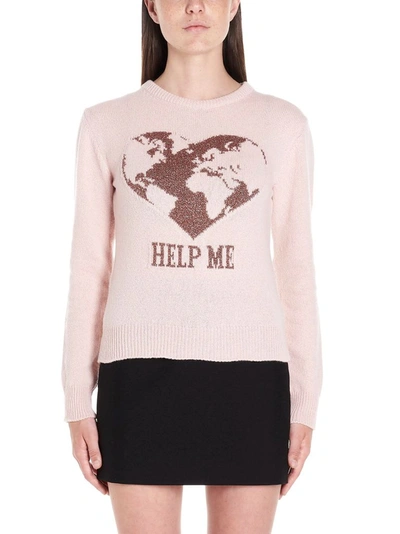 Shop Alberta Ferretti Women's Pink Cashmere Sweater