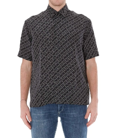 Shop Fendi Printed Shirt In Black