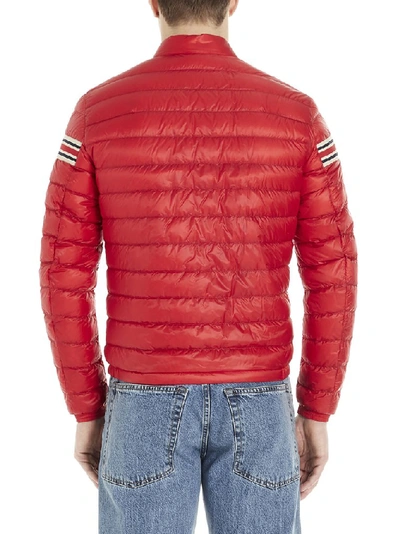 Shop Moncler Logo Down Jacket In Red