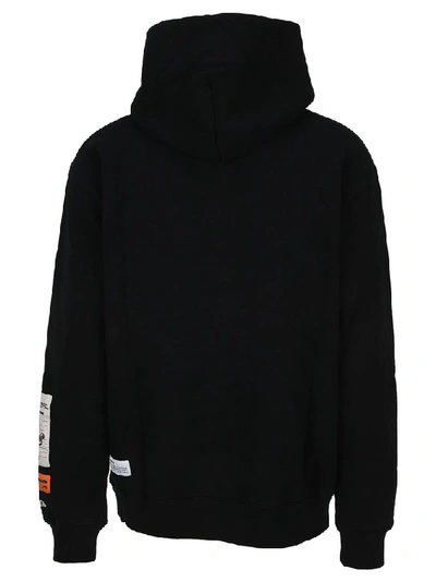 Shop Heron Preston Printed Hoodie In Black