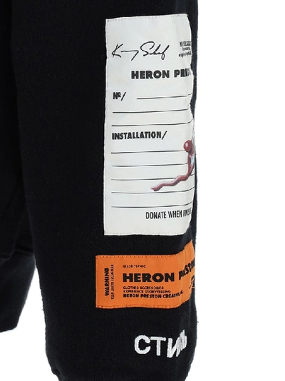Shop Heron Preston Printed Hoodie In Black