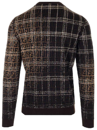 Shop Fendi Check Sweater In Multi