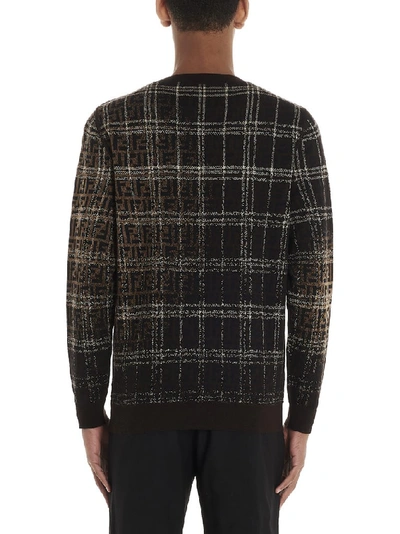 Shop Fendi Check Sweater In Multi