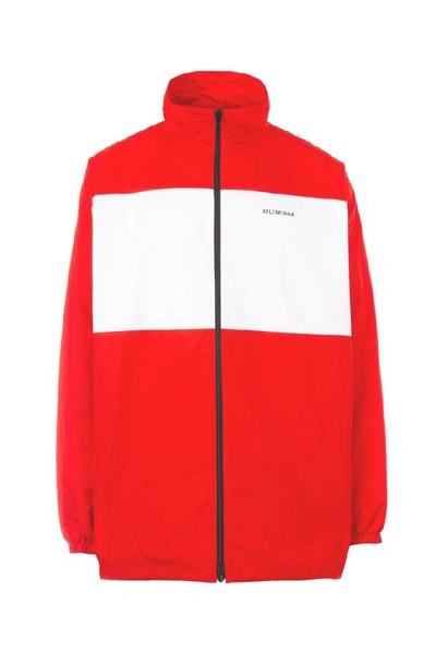 Shop Balenciaga Colour Block Track Jacket In Multi