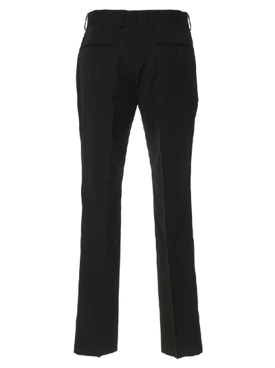 Shop Fendi Straight Leg Classic Pants In Black