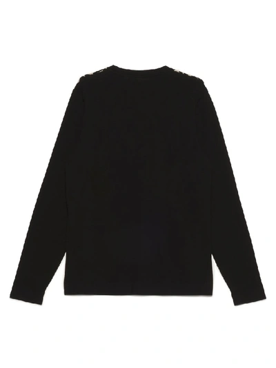 Shop Fendi Logo Panelled Sweatshirt In Black