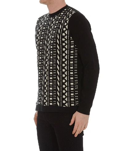 Shop Fendi Logo Panelled Sweatshirt In Black