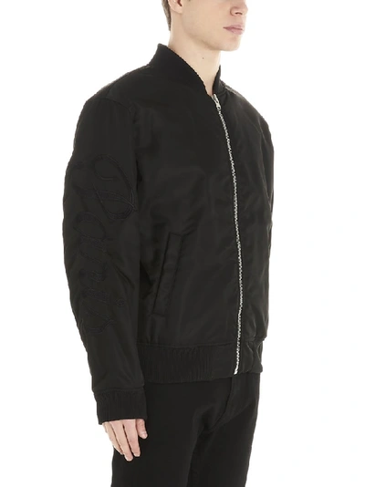 Shop Kenzo Logo Windbreaker In Black