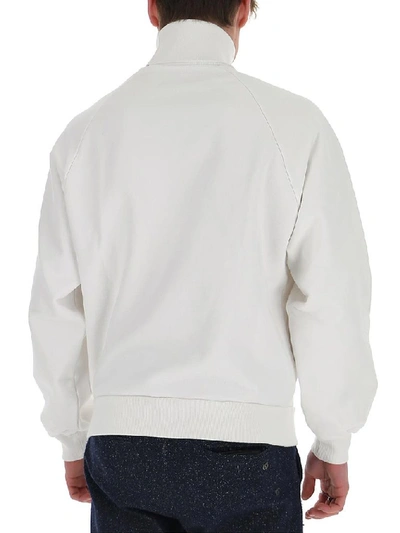 Shop Prada Turtleneck Sweatshirt In White
