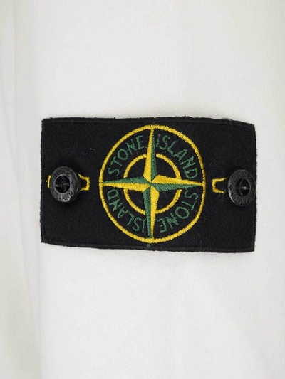 Shop Stone Island Logo Patch Sweatshirt In White