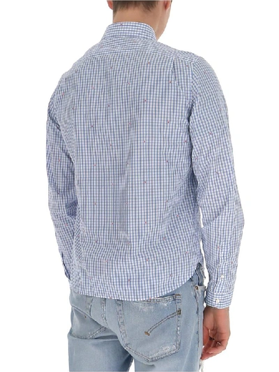 Shop Gucci Checked Shirt In Blue