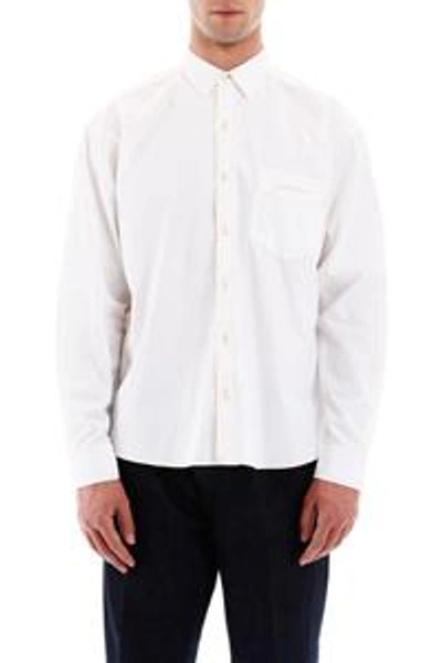 Shop Jacquemus Stitching Detailed Shirt In White