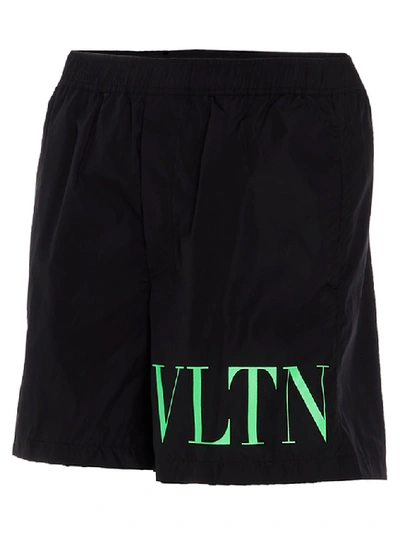 Shop Valentino Vltn Swim Shorts In Black