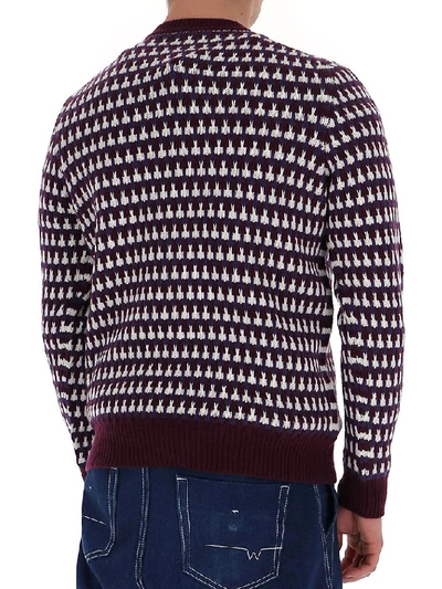 Shop Prada Jacquard Sweater In Multi
