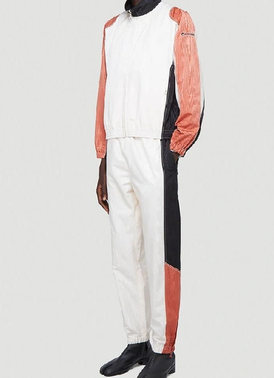 Shop Marine Serre Moire Track Pants In White