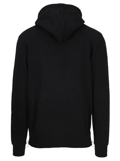 Shop Balmain 3d Logo Hoodie In Black