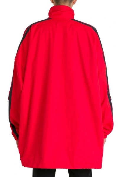 Shop Balenciaga Double Sleeve Jacket In Red