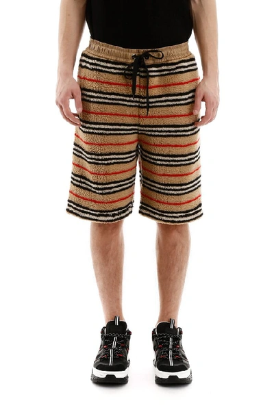 Shop Burberry Icon Striped Drawcord Shorts In Multi