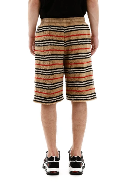 Shop Burberry Icon Striped Drawcord Shorts In Multi