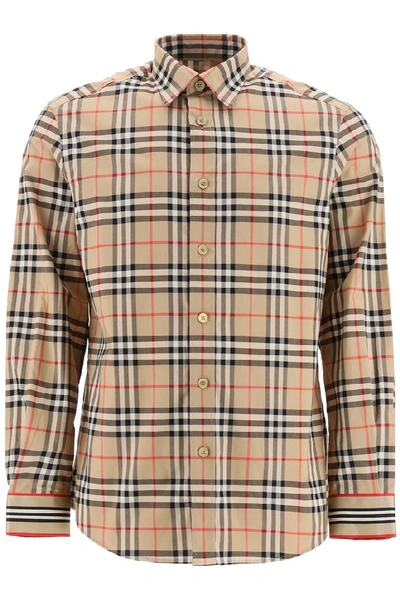 Shop Burberry Icon Stripe Cuff Vintage Check Shirt In Multi