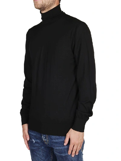 Shop Dolce & Gabbana Turtleneck Knit Sweater In Black