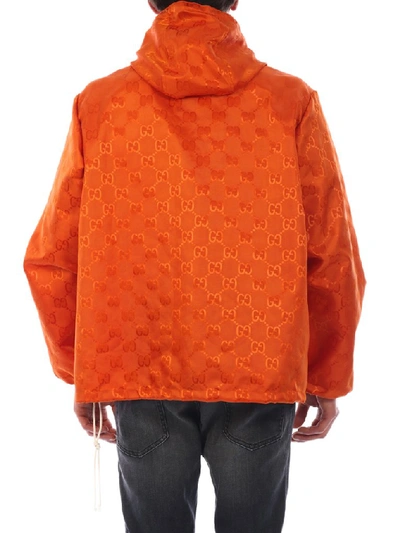 Shop Gucci Off The Grid Hooded Jacket In Orange