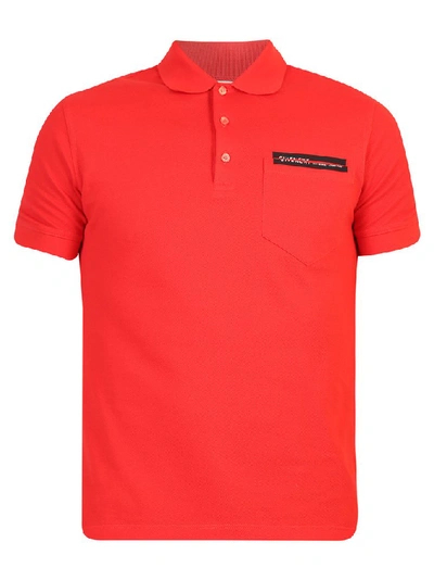 Shop Givenchy Logo Polo Shirt In Red
