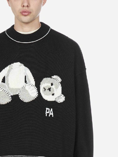 Shop Palm Angels Bear Knitted Jumper In Black