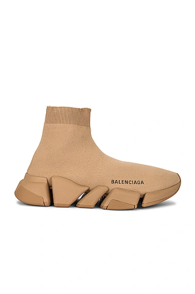 Shop Balenciaga Speed Light 2 Sneakers In Beige