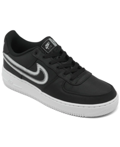 Shop Nike Big Kids Air Force Lv8 1 Casual Sneakers From Finish Line In Black, Wolf Gray, White