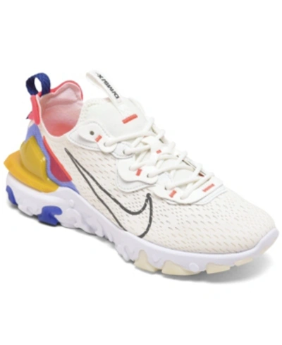 Shop Nike Women's React Vision Running Sneakers From Finish Line In Summit White, Iron Gray