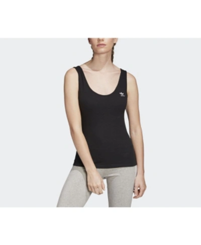Shop Adidas Originals Women's Trefoil Tank Top In Black