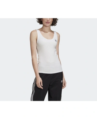 Shop Adidas Originals Women's Trefoil Tank Top In White