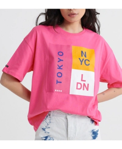 Shop Superdry Women's Unity Stack T-shirt In Pink