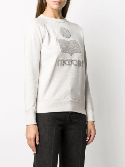 Shop Isabel Marant Étoile Sweatshirt Mit Rundem Ausschnitt In Neutrals