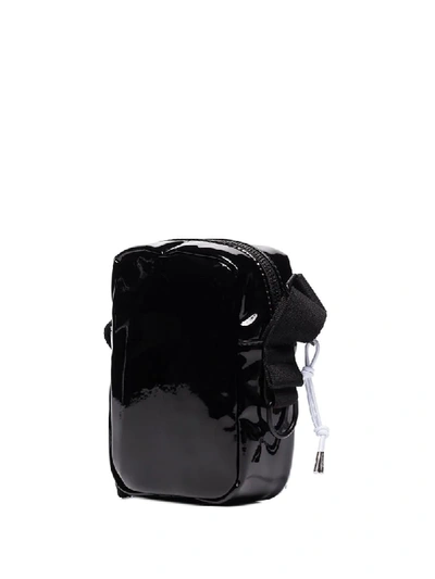 Shop Maison Margiela Faux-patent Leather Crossbody Bag In Black
