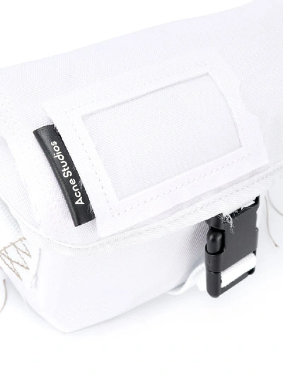 Shop Acne Studios Raw Edged Shoulder Bag In White