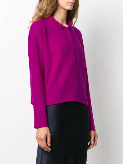 Shop Andamane Eva Polo Sweater In Pink