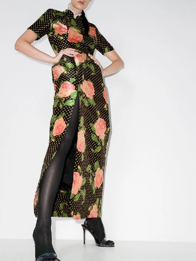 Shop Richard Quinn Floral-print Maxi Dress In Multicolour
