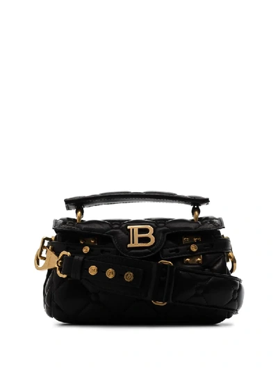 Shop Balmain B-buzz 19 Shoulder Bag In Black