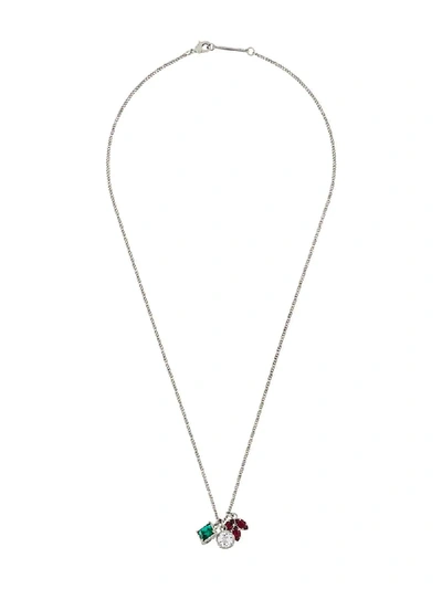 Shop Dsquared2 Crystal Charms Necklace In Silver