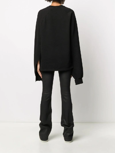 Shop Rick Owens Drkshdw Performa Cut-out Sleeve Sweatshirt In Black