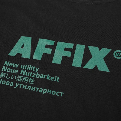 Shop Affix Long Sleeve Standardised Logo Tee In Black