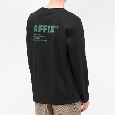 Shop Affix Long Sleeve Standardised Logo Tee In Black